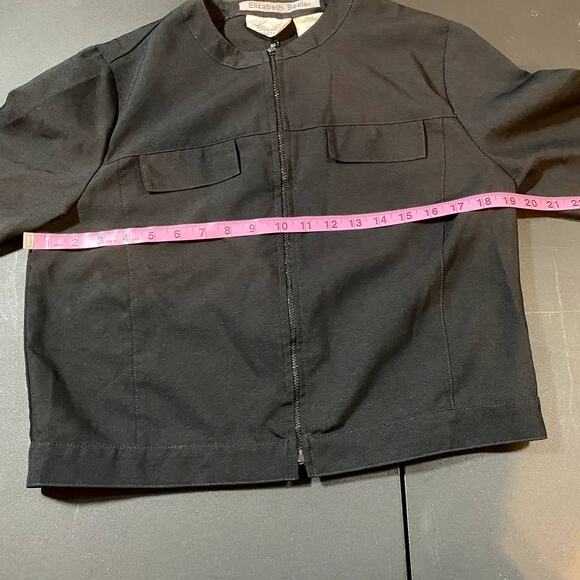 Vintage Kathie Lee Collection Womens Medium 8/10 Black Jacket Full Zip Business - Picture 4 of 6